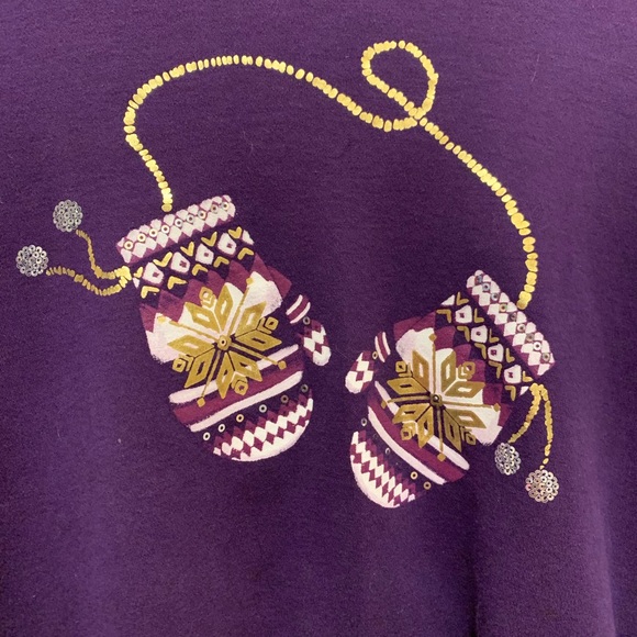 Croft and Borrow Christmas Mitten Top Size XL - Picture 2 of 4